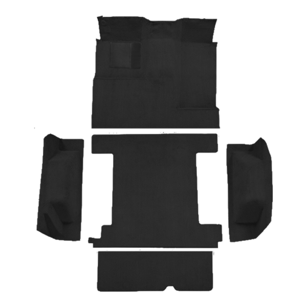 1966-1973 Ford Bronco 1 Gas Tank Complete with Tailgate Lock Loop Carpet Flooring 01 Black - ACC 01 Black