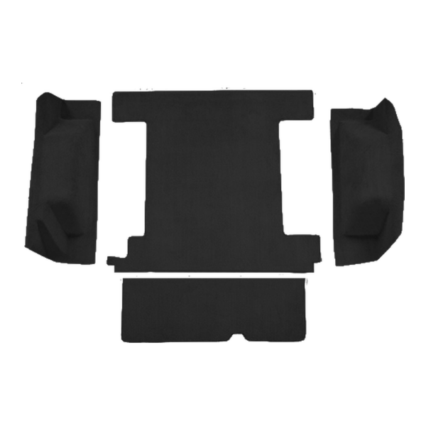 1966-1973 Ford Bronco 1 Gas Tank with Tailgate Lock Cargo Area Loop Carpet Flooring 01 Black - ACC 01 Black