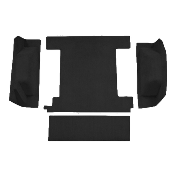 1966-1973 Ford Bronco 1 Gas Tank without Tailgate Lock Cargo Area Loop Carpet Flooring 01 Black - ACC 01 Black