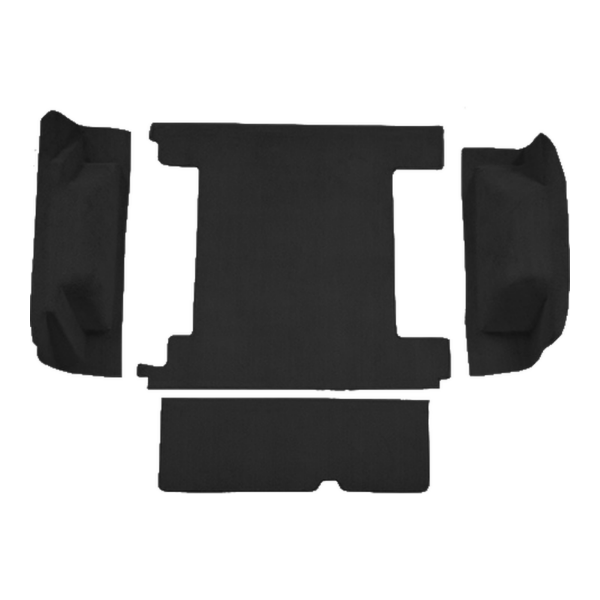 1966-1973 Ford Bronco 2 Gas Tanks with Tailgate Lock Cargo Area Loop Carpet Flooring 01 Black - ACC 01 Black