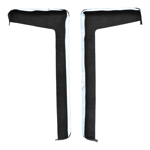 1967 Cadillac Eldorado Door Panel Inserts without Cardboard 2pc Cutpile Carpet Flooring 801 Black - ACC 801 Black