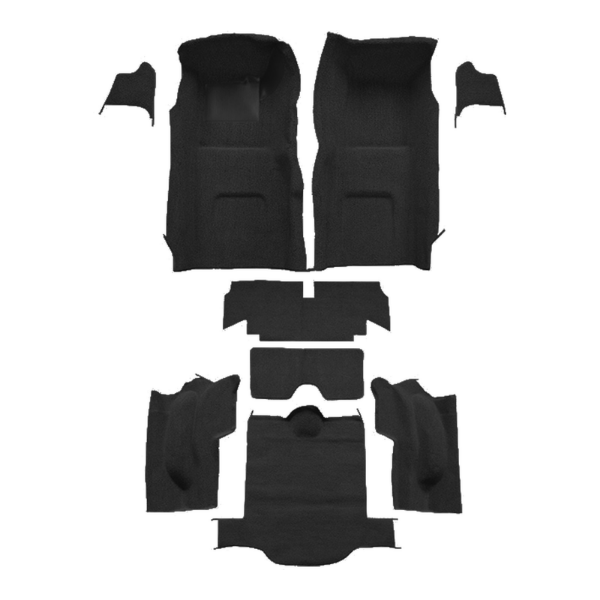 1967 Chevrolet Corvette Coupe Complete No Pad Loop Carpet Flooring 01 Black - ACC 01 Black
