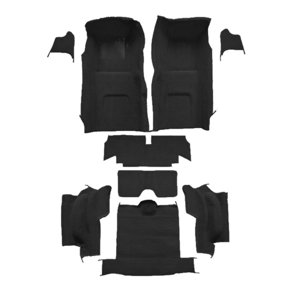 1967 Chevrolet Corvette Roadster Complete No Pad Loop Carpet Flooring 01 Black - ACC 01 Black