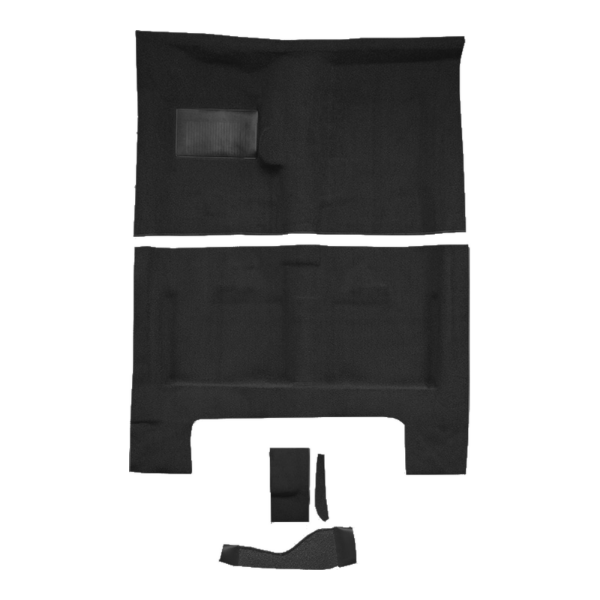 1967 Dodge Charger 4spd with Console Strips Pass Area Loop Carpet Flooring 01 Black - ACC 01 Black