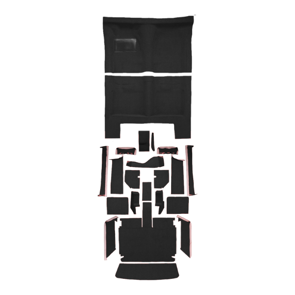1967 Dodge Charger Auto Complete Loop Carpet Flooring 01 Black - ACC 01 Black