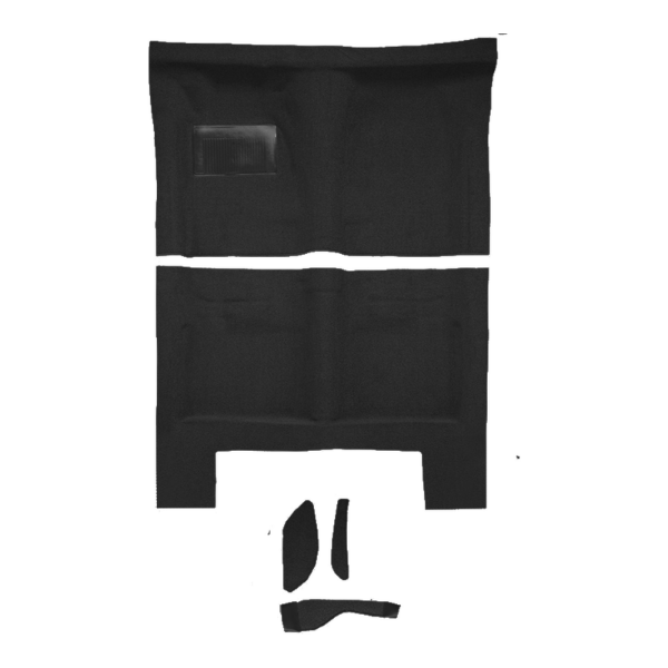 1967 Dodge Charger Auto with Console Strips Pass Area Loop Carpet Flooring 01 Black - ACC 01 Black