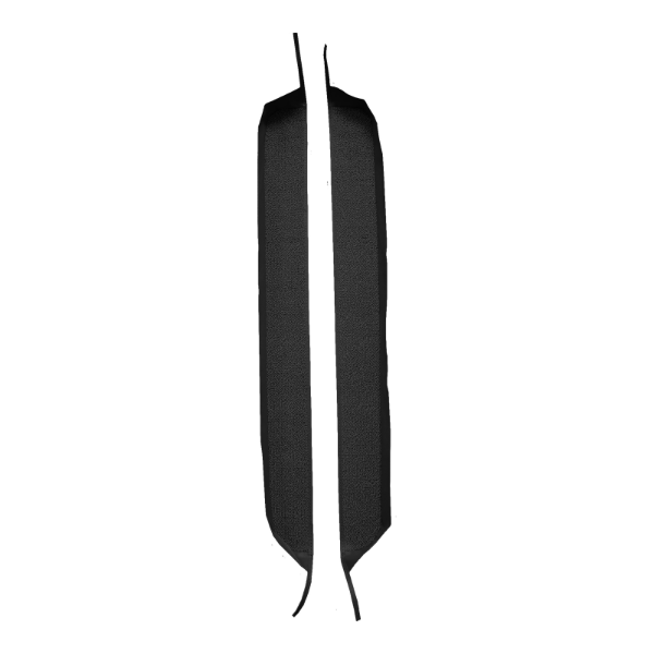 1967 Pontiac Firebird Door Panel Inserts with Binding 2pc Loop Carpet Flooring 01 Black - ACC 01 Black