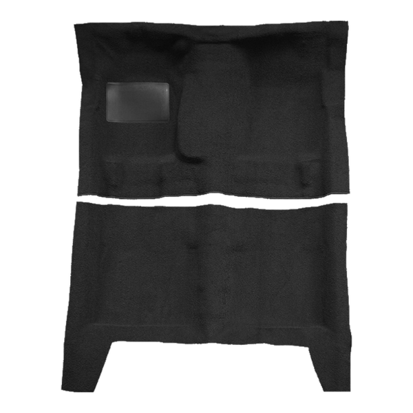 1967-1969 Plymouth Barracuda 4spd without Console Strip Pass Area Loop Carpet Flooring 01 Black - ACC 01 Black