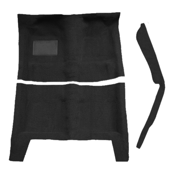 1967-1969 Plymouth Barracuda Auto with Console Strip Pass Area Loop Carpet Flooring 01 Black - ACC 01 Black