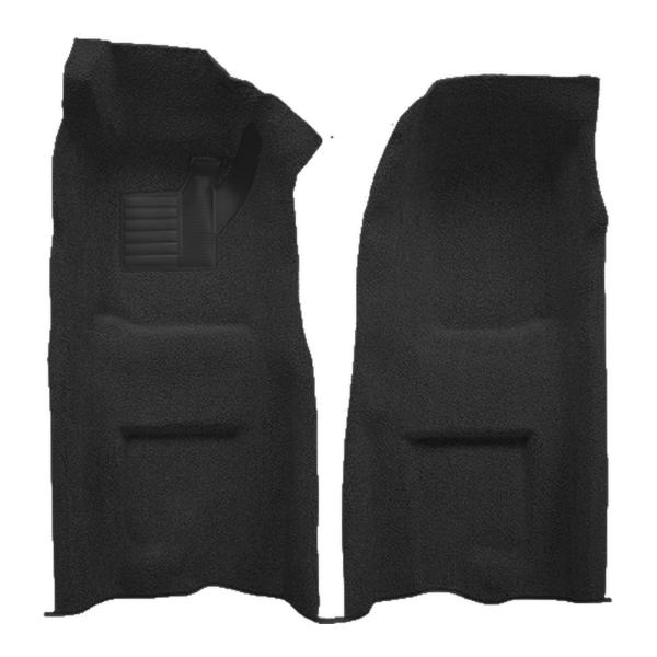 1968 Chevrolet Corvette 4spd Front with Pad Loop Carpet Flooring 01 Black - ACC 01 Black