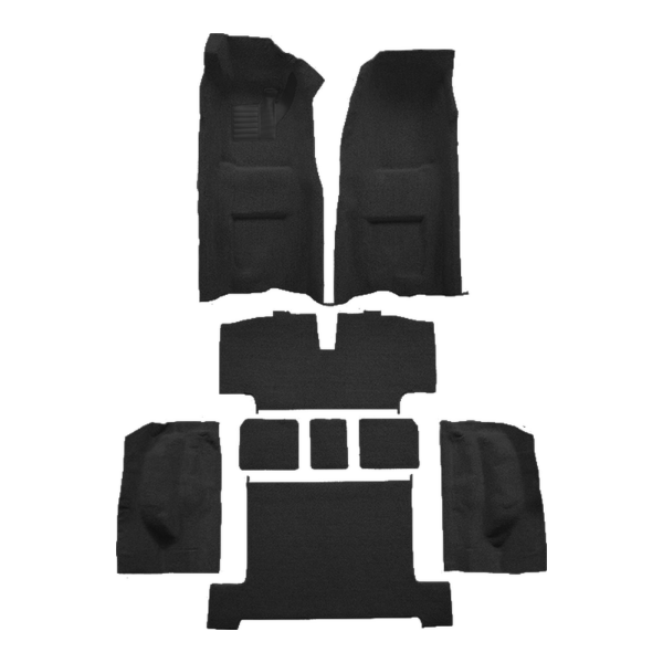 1968 Chevrolet Corvette Auto Complete with Pad Loop Carpet Flooring 01 Black - ACC 01 Black