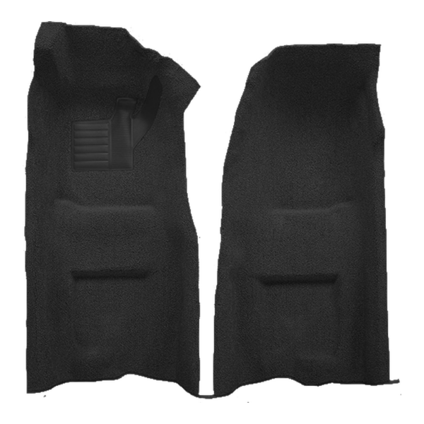 1968 Chevrolet Corvette Auto Front with Pad Loop Carpet Flooring 01 Black - ACC 01 Black