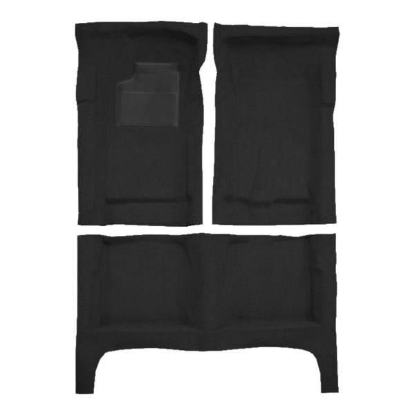 1968-1969 Ford Thunderbird 2DR Auto with Console Loop Carpet Flooring 01 Black - ACC 01 Black