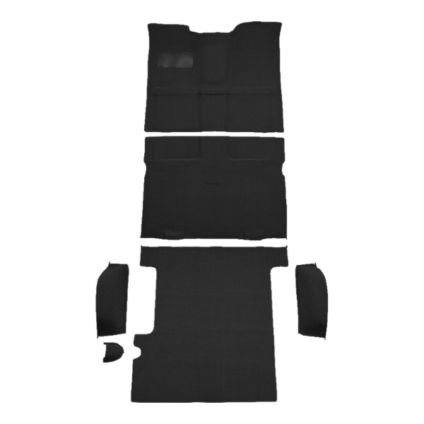 1968-1972 GMC K25/K2500 Suburban 4WD Complete Loop Carpet Flooring 01 Black - ACC 01 Black