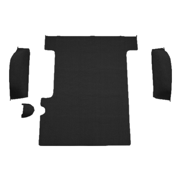 1968-1972 GMC K25/K2500 Suburban Cargo Area Loop Carpet Flooring 01 Black - ACC 01 Black