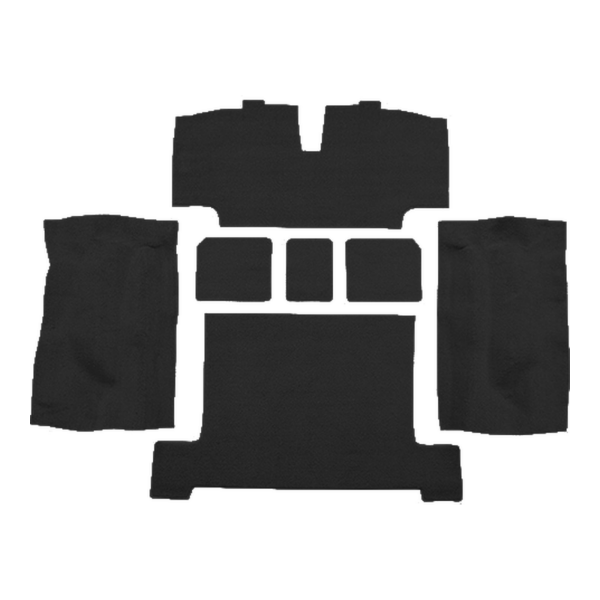 1969-1970 Chevrolet Corvette Rear with Pad Cutpile Carpet Flooring 801 Black - ACC 801 Black