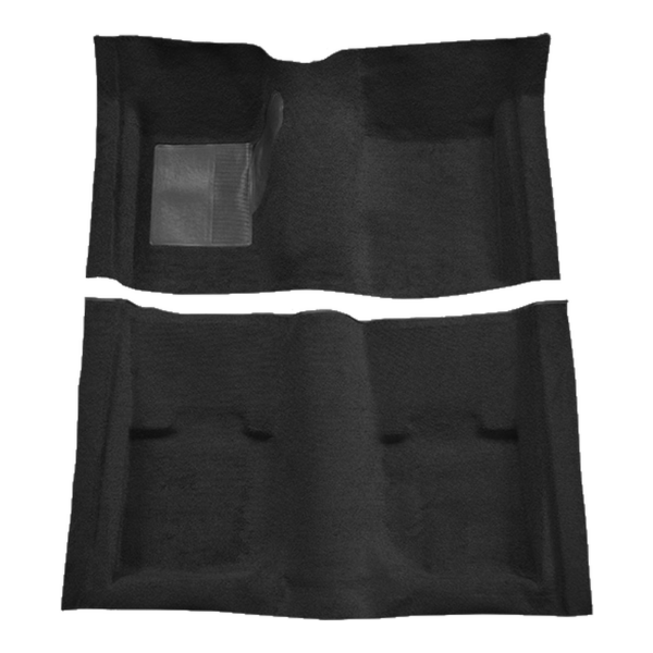 1969-1970 Ford Mustang Convertible without Shifter Cut Nylon Carpet Flooring 601 Black - ACC 601 Black