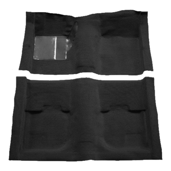 1969-1970 Ford Mustang Coupe without Shifter Cut Pass Area Nylon Carpet Flooring 601 Black - ACC 601 Black