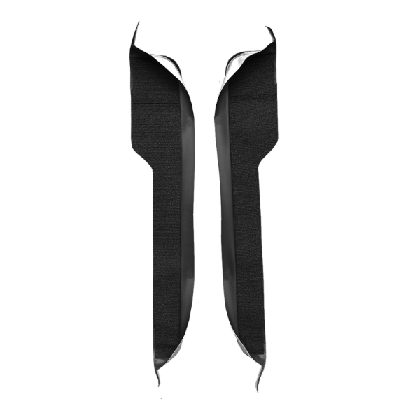 1969-1970 Ford Mustang Door Panel Inserts with Binding 2pc Nylon Carpet Flooring 601 Black - ACC 601 Black