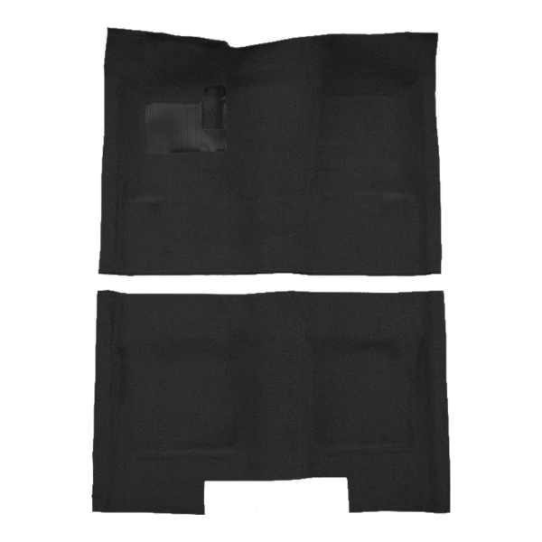 1969-1972 Chevrolet Nova 4DR Auto/Manual Bench Seat Loop Carpet Flooring 01 Black - ACC 01 Black