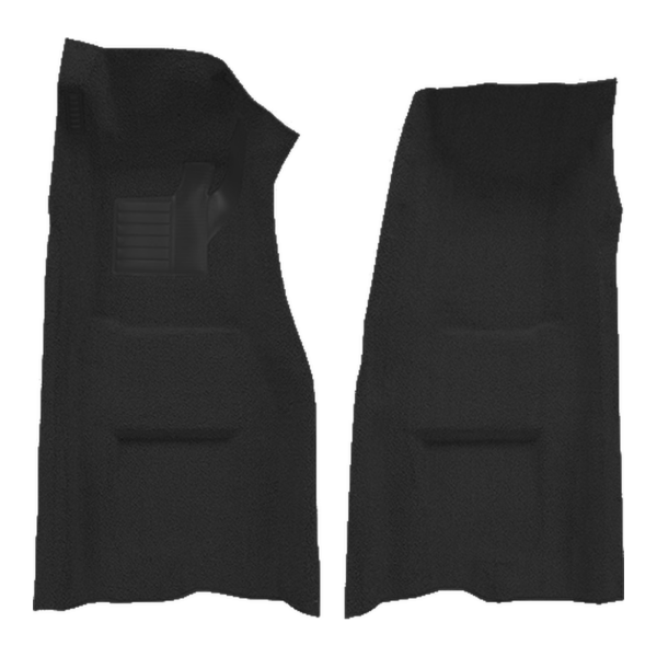 1970 Chevrolet Corvette Auto Front with Pad Loop Carpet Flooring 01 Black - ACC 01 Black