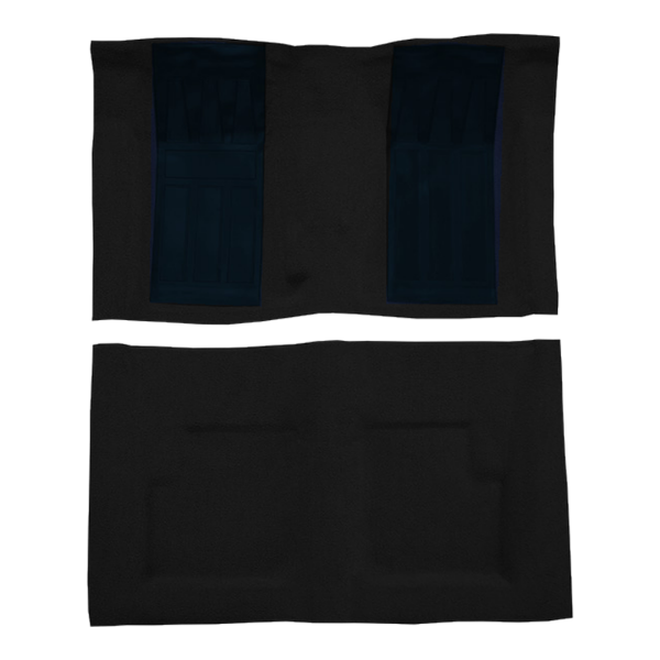 1970-1971 Ford Torino GT 2DR Convertible 4spd with 2 Dark Blue Inserts Loop Carpet Flooring 01 Black - ACC 01 Black