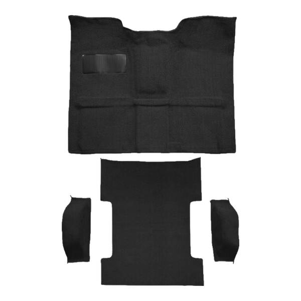 1970-1972 GMC Jimmy 2WD 4spd Floor Shift Carpet Flooring 01 Black - ACC 01 Black