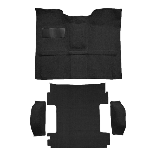 1970-1972 GMC Jimmy 2WD 4spd Floor Shift Complete Loop Carpet Flooring 01 Black - ACC 01 Black