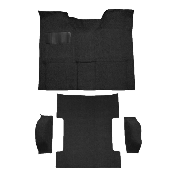 1970-1972 GMC Jimmy 2WD Auto/3spd Column Shift Carpet Flooring 01 Black - ACC 01 Black