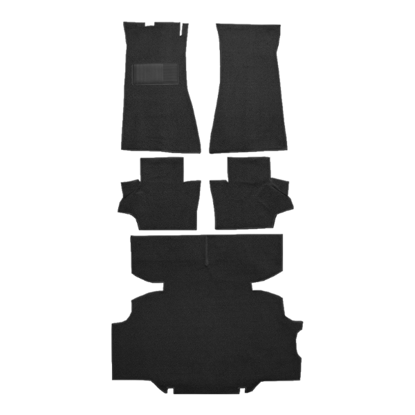1970-1973 Nissan 240Z 5 piece set Loop Carpet Flooring 01 Black - ACC 01 Black