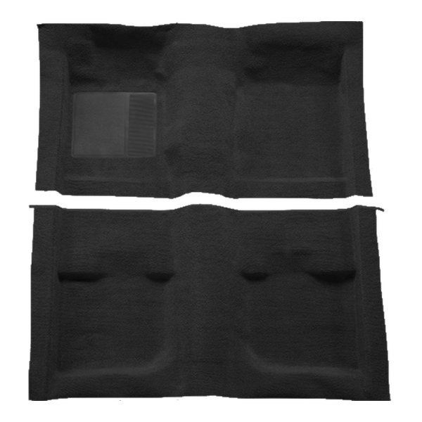 1971-1973 Mercury Cougar Coupe Nylon Carpet Flooring 601 Black - ACC 601 Black