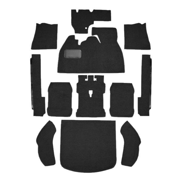 1971-1973 Volkswagen Super Beetle Hardtop Slant Front Loop Carpet Flooring 01 Black - ACC 01 Black