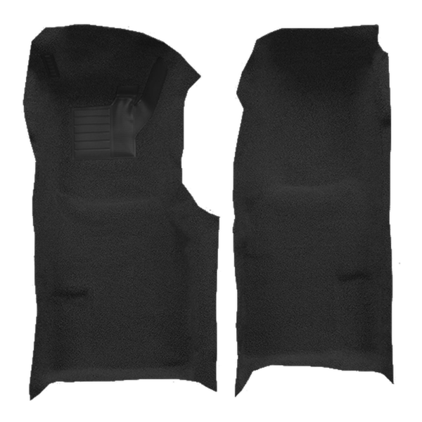 1971-1976 Chevrolet Corvette Auto Front with Pad Loop Carpet Flooring 01 Black - ACC 01 Black