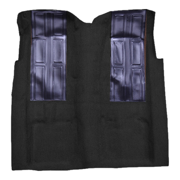 1972-1973 Ford Ranchero GT Auto with 2 Black Inserts Loop Carpet Flooring 01 Black - ACC 01 Black
