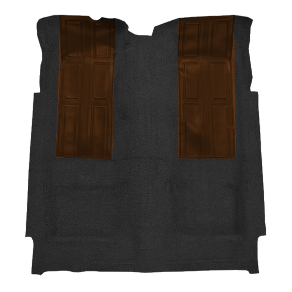 1972-1973 Ford Torino GT with 2 Dark Saddle Inserts 2DR Auto Loop Carpet Flooring 01 Black - ACC 01 Black