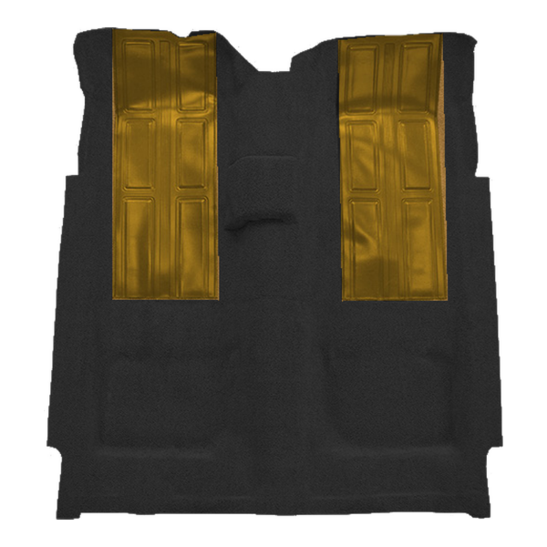 1973 Ford Torino GT with 2 Ivy Gold Inserts 2DR 4spd Loop Carpet Flooring 01 Black - ACC 01 Black