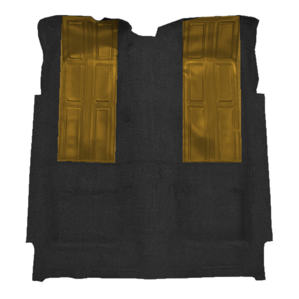 1973 Ford Torino GT with 2 Ivy Gold Inserts 2DR Auto Loop Carpet Flooring 01 Black - ACC 01 Black