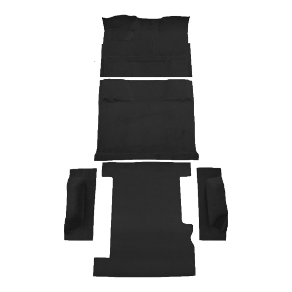 1973 GMC C25/C2500 Suburban 2WD Auto Complete Loop Carpet Flooring 01 Black - ACC 01 Black