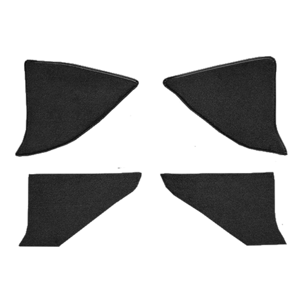 1973 GMC Jimmy Kick Panel Inserts with Cardboard Loop Carpet Flooring 01 Black - ACC 01 Black