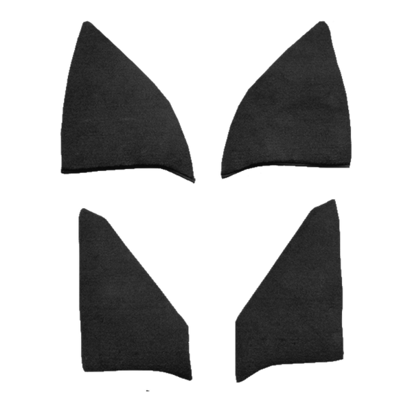 1973 GMC K25/K2500 Pickup Crew Cab Inserts without Cardboard Kick Panel Loop Carpet Flooring 01 Black - ACC 01 Black