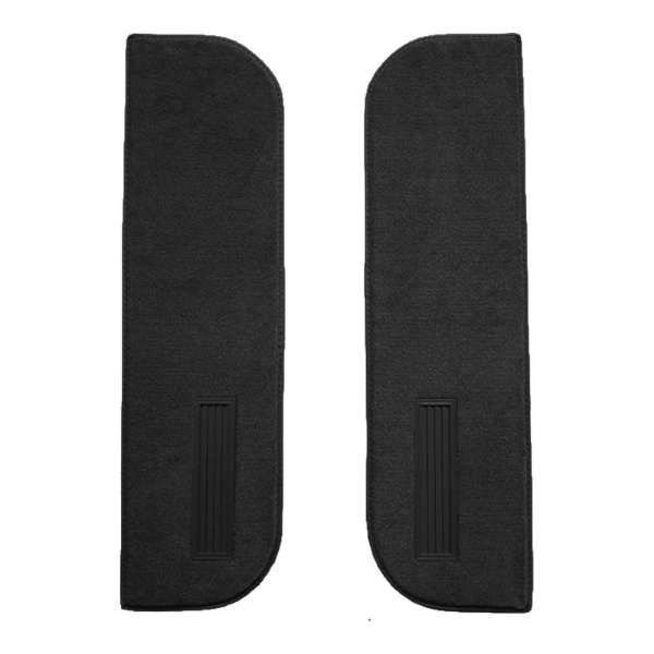1973 GMC K25/K2500 Pickup Reg Cab Inserts on Cardboard w/Vents Door Panel 2pc Loop Carpet Flooring 01 Black - ACC 01 Black