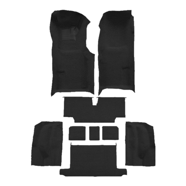 1973-1975 Chevrolet Corvette Roadster Auto Complete with Pad Loop Carpet Flooring 01 Black - ACC 01 Black