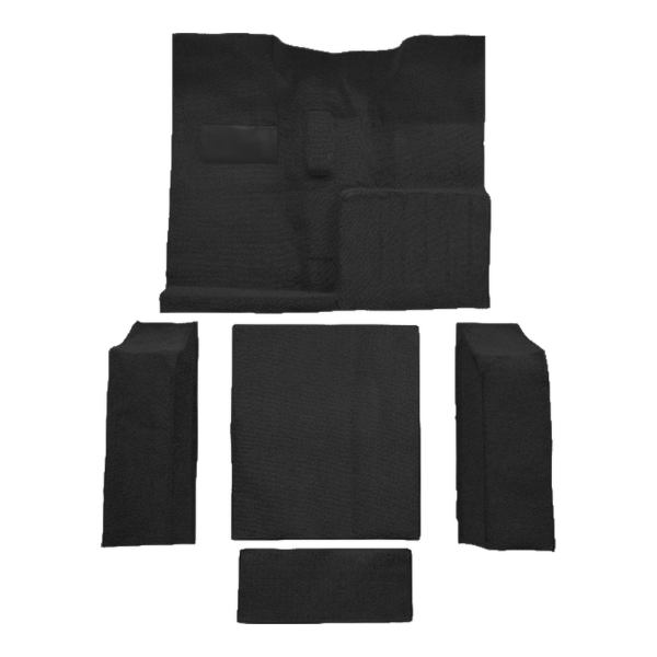 1974-1975 Jeep CJ5 Complete Cutpile Carpet Flooring 801 Black - ACC 801 Black