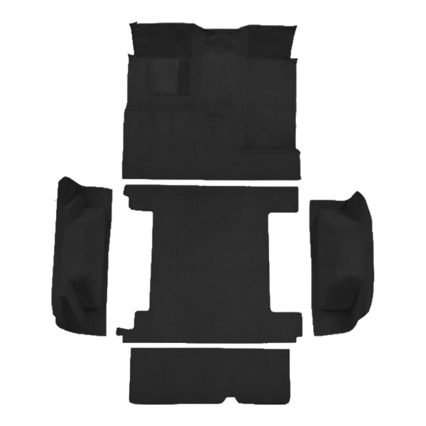 1974-1976 Ford Bronco 2 Gas Tanks Complete with Tailgate Lock Cutpile Carpet Flooring 801 Black - ACC 801 Black