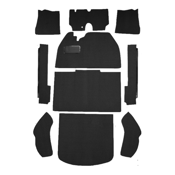 1974-1977 Volkswagen Beetle 2DR Sedan Flat Front Cutpile Carpet Flooring 801 Black - ACC 801 Black