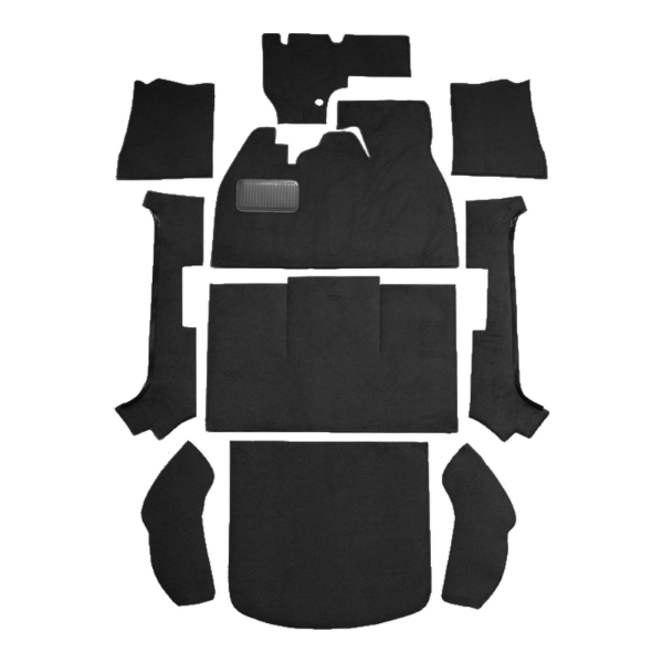 1974-1979 Volkswagen Beetle 2DR Convertible Slant Front Cutpile Carpet Flooring 801 Black - ACC 801 Black