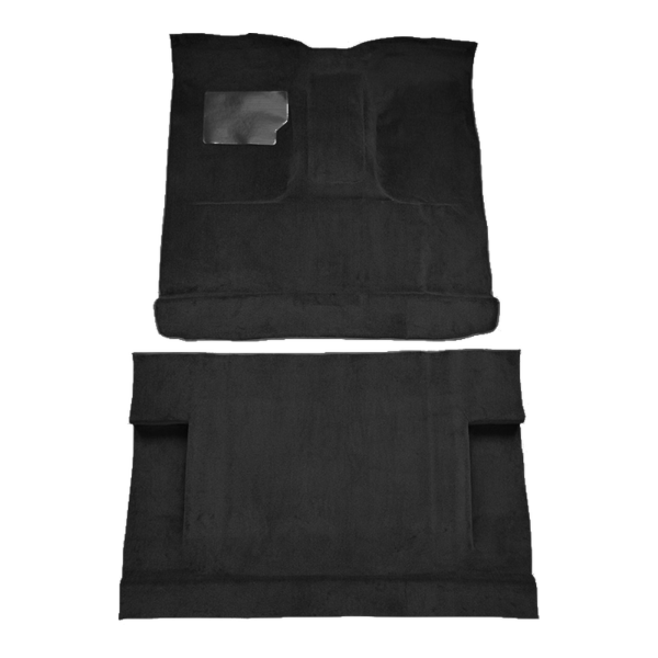 1975-1979 Ford F-350 Crew Cab 2WD 4spd Floor Shift Cutpile Carpet Flooring 801 Black - ACC 801 Black