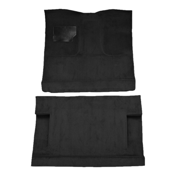 1975-1979 Ford F-350 Crew Cab 2WD Auto/3spd Column Shift Cutpile Carpet Flooring 801 Black - ACC 801 Black