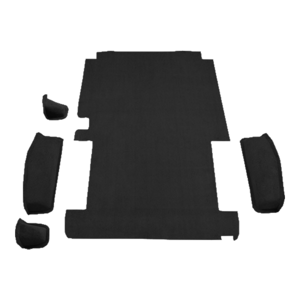1975-1983 Ford E-350 Econoline Short Rear Fits 108 Wheel Base Cargo Area Cutpile Carpet Flooring 801 Black - ACC 801 Black