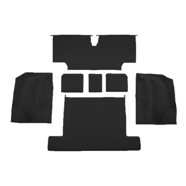 1976 Chevrolet Corvette Rear without Pad Loop Carpet Flooring 01 Black - ACC 01 Black